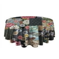 thumbnail image 5 of Pioneer Flower Floral Print Pattern Round Tablecloth 60"x60",Wrinkle Wipeable Table Cloth for Kitchen Dining Room Picnic Patio Party, 5 of 6