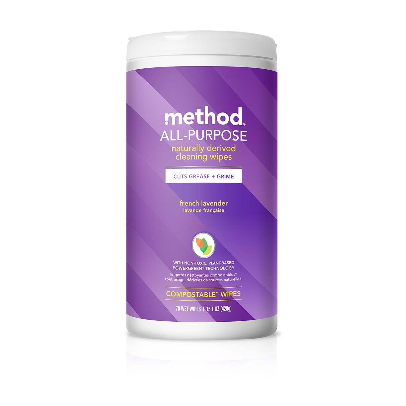 Method AllPurpose Cleaning Wipes, French Lavender, 70 Count