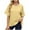Yellow, variant on ameIAEA Ladies Short Sleeve Tops Solid Color Crewneck Basic Tee Tops Summer Casual Loose Shirts