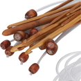 thumbnail image 1 of 12Pcs Circular Needle DoublePointed Bamboo Tube Connection Crochet Needlework Accessories(Carbonized White Tube 120cm ), 1 of 3