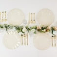 thumbnail image 6 of Efavormart 10 Pack Gold Glitter Large Plastic Party Plates with Ruffled Rim, Transparent Heavy Duty Round Disposable Dinner Plates - 11", 6 of 11