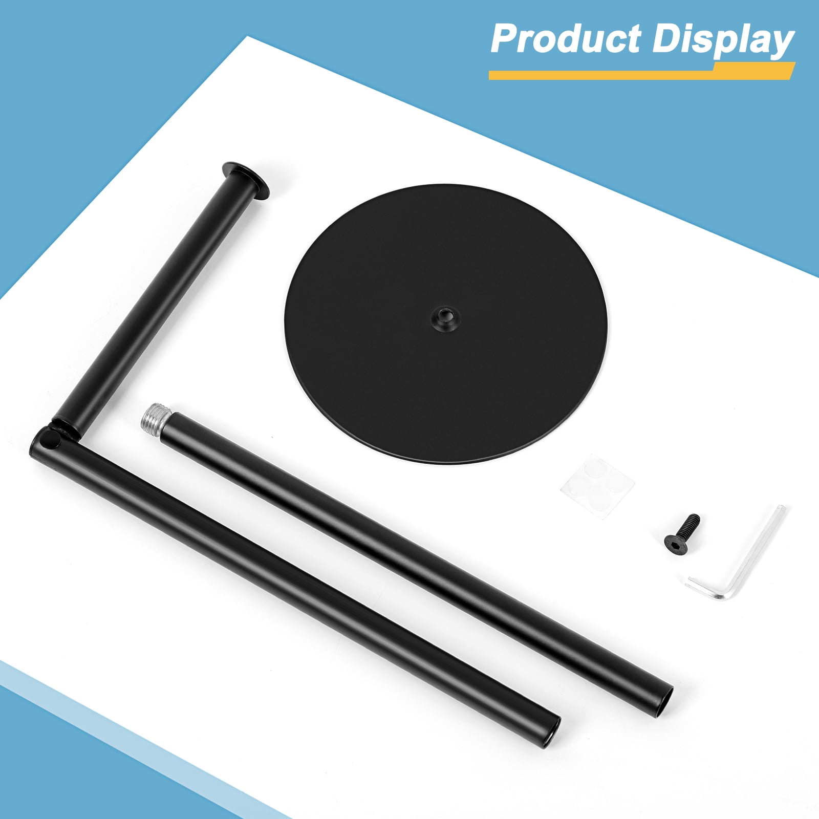 Freestanding Metal Toilet Paper Holder Stand, Black
