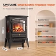 thumbnail image 5 of WAA Infrared Electric Fireplace Stove,15" Freestanding Fireplace Heater,Adjustable Brightness and Heating Mode,1000W/1500W,Black, 5 of 7