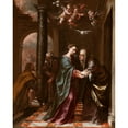 thumbnail image 2 of Juan de Valdés Leal 12x14 Gold Ornate Wood Frame and Double Matted Museum Art Print Titled - The Visitation (1673), 2 of 4