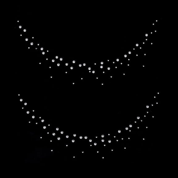 12 Pcs Glitter V Pattern Rhinestone Patches Hotfix Iron On Transfers for Clothes Dress DIY Crafts Multi-color