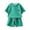 Green, variant on AVTOIFY Kids Clothes, Baby Outfits, Baby Clothes, Summer Girl's Set Round Neck Short Sleeve Shorts Loose Casual Two Piece Set Gray 1 Years