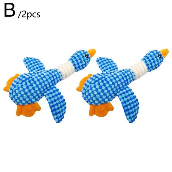 2pcs blue dog toy plush chew-resistant sleeping companion sound puppy boredom relief artifact golden retriever corgi dog pet supplies