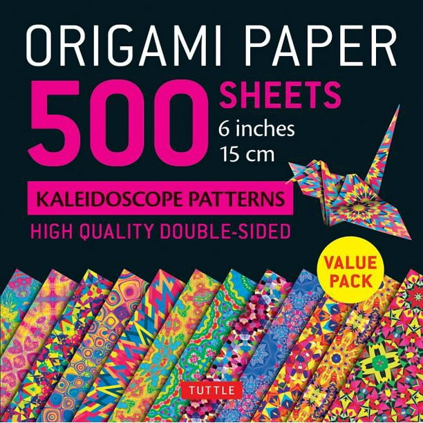 Origami Paper 500 Sheets Kaleidoscope Patterns 6 15 Cm Tuttle Origami Paper High Quality Double Sided Origami Sheets Printed With 12 Different Designs Instructions For 6 Projects Included Other Walmart Com