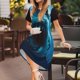 thumbnail image 3 of Balery Open-Mouthed Shark Vestidos sueltos de manga corta para mujer, vestidos de verano 2025, vestidos casuales de corte A con vuelo., 3 of 6