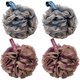 thumbnail image 1 of wonima11 Bathora Shower Loofah 4pcs 70g for Men Women Pack Bath Body Sponge Shower Pouf Lufas Puff Scrubber Exfoliating for Body Gradient-Colored Blue & Dark Red, 1 of 1