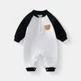 thumbnail image 2 of Akafmk Newborn Boys Infant Girls Bodysuits,Warm Fall Winter Bodysuits Pajamas,Long Sleeve Bodysuits Solid Color Casual Onesie Outfits Round Neck Romper Jumpsuit Toddler Boys Clothing 9-12 Months, 2 of 3
