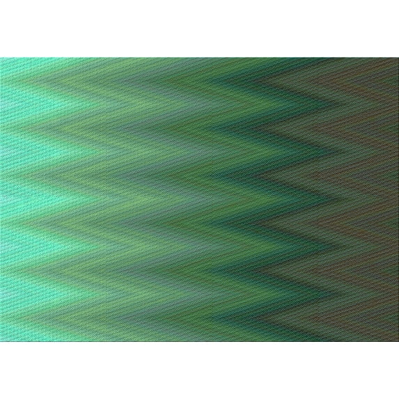 Ahgly Company Indoor Rectangle Patterned Medium Forest Green Area Rugs, 5' x 7'