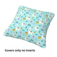 thumbnail image 3 of Throw Pillow Covers, Cute Alpaca Cactus Rainbow Fruits Soft Square Pillow Cases with Invisible Zipper for Couch Bed Sofa, Farmhouse Fall Home Decor 16"x16", 3 of 7