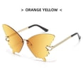 thumbnail image 1 of Geniales de sol de mariposa, anteojos huecos, parasoles, accesorios grandes, de sol para protección de Halloween, damas, fiestas, niñas , AMARILLO Yinane Los anteojos, 1 of 8