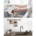 thumbnail image 5 of Brown Beige Texas Star Retro Kitchen Dish Towels for Drying Dishes Set of 4, Vintage Stars Wooden Waffle Weave Microfiber Hand Tea Bathroom Towels Quick Dry & Absorbent Towel 12x12, 5 of 7