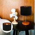 thumbnail image 4 of Round Lampshade Linen Fabric Pendant Lamp Shade Decorative Table Light Shade, 4 of 9