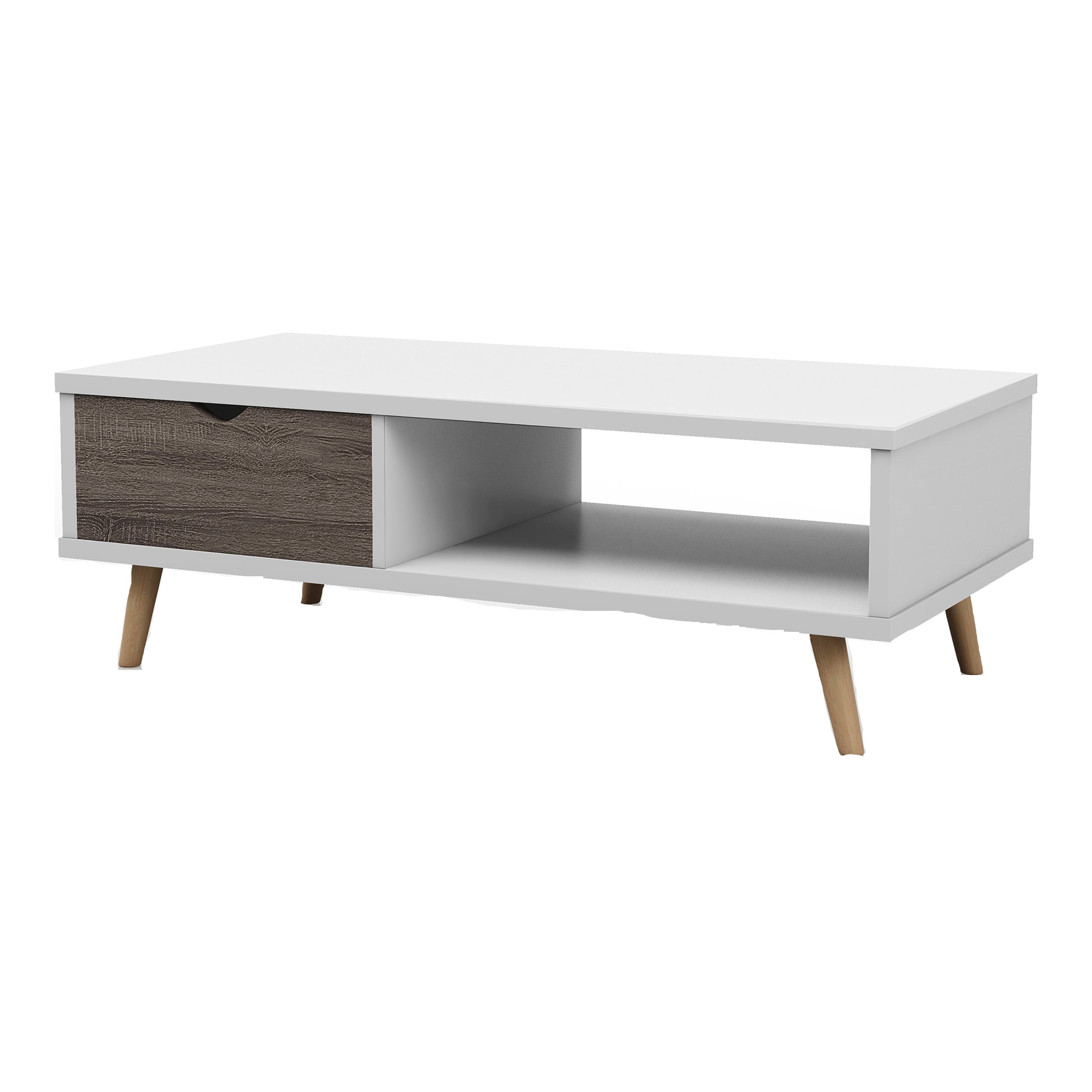 Furniture of America Dominique 1-Drawer Coffee Table, White