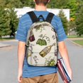 thumbnail image 4 of Adobk Sac à Dos Imprimé Raisins et Vin pour École, Voyage, Usage Extérieur avec Compartiment pour Ordinateur Portable 15 Pouces, Résistant à l'Eau, Léger, Sac à Dos Étudiant, 4 of 6
