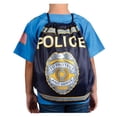 thumbnail image 2 of The Costume Center Navy Blue Police Themed Drawstring Backpack Unisex Halloween Costume Accessory, 2 of 3