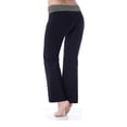 thumbnail image 3 of Bootcut Yoga Pants Cotton with Contrast Waistband, 3 of 9