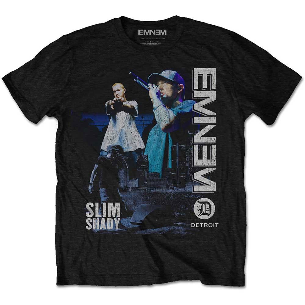 Eminem Tシャツ Eminem Official Licensed Men's Graphic Letters Tee, Black, Slim