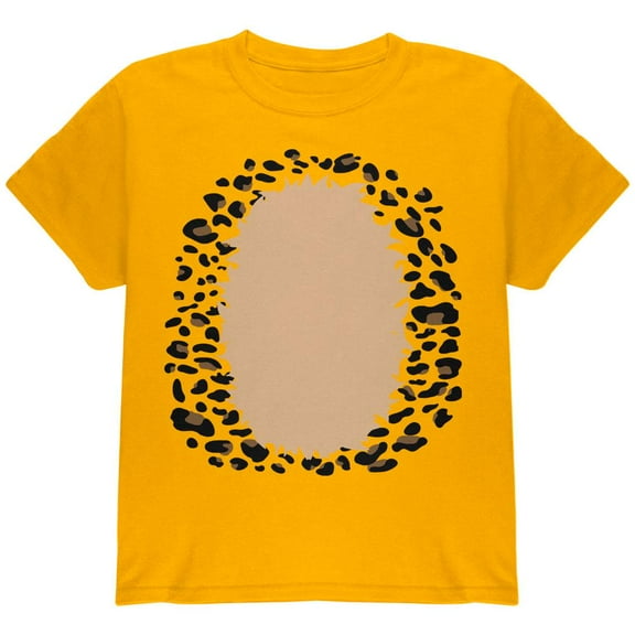 Halloween Leopard Costume Youth T Shirt Gold YMD