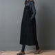 thumbnail image 4 of Nueva moda mujer de pana vestido vintage bolsillo correa casual otoño invierno flojo chaleco vestido Tomshoo Negro/M, 4 of 7
