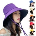 thumbnail image 2 of AIGIA Womens Cotton Wide Brim Sun Hats UPF50+ UV Packable Beach Hat Summer Bucket Cap for Travel, 2 of 12