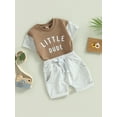 thumbnail image 3 of Coduop Baby Boys Summer Outfit Set,Short Sleeve T-shirt and Shorts 2Pcs Clothes Set,Two Piece, 3 of 9