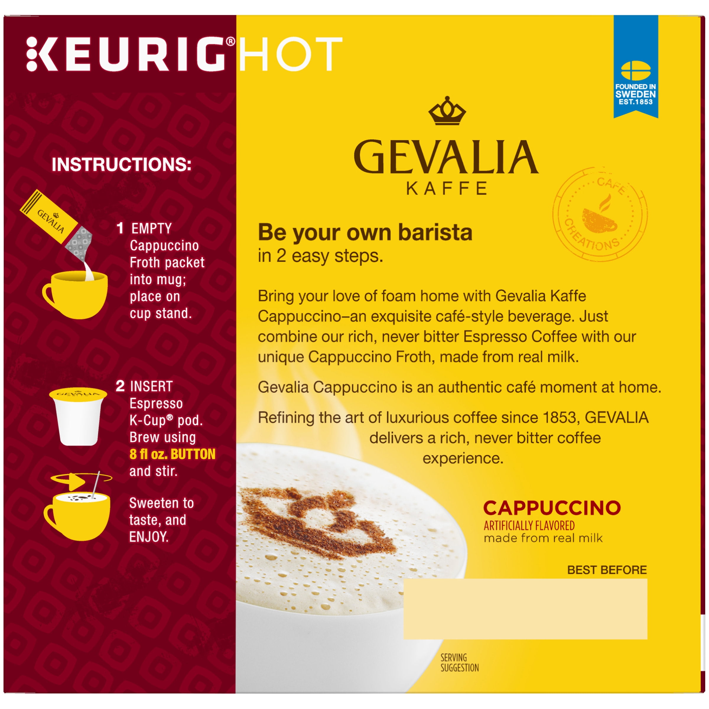 Gevalia cappuccino top k cups