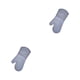 thumbnail image 4 of Injueey Guantes aislantes de silicona, manoplas para horno, parrilla antiescaldado para cocina, manoplas antideslizantes para hornear, Gris 2piezas, 4 of 6