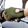 thumbnail image 4 of Mesh Half Finger Gloves Leather Fingerless Gloves Motorcycle Riding Handguard Non-slip Breathable Driving Gloves Accessories, 4 of 10