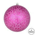 thumbnail image 3 of Vickerman 6" Fuchsia Crackle Ball Ornament, 4 per Bag, 3 of 3