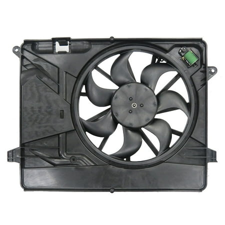 Fan Shroud Auto - NEW DUAL RADIATOR AND CONDENSER FAN FITS BUICK ENCORE 2013 2014 2015 2016 95301357 GM3115257 1 MALE CONNECTOR 4 CONNECTOR TERMINALS SINGLE FAN WITH SHROUD