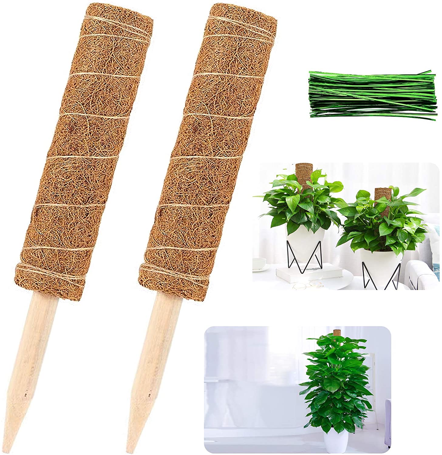 Buy Wofair Full Length 12 Inch Coir Totem Pole 2 Pcs 12 Inch Coir Moss