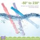 thumbnail image 5 of Paquete de 3 tubos de dentición para bebés, anillo de dentición de silicona para bebés, tubo de dentición de cigüeña hueca, juguete sensorial suave para masticar, juguete para molares con 1 cepillo, 5 of 5