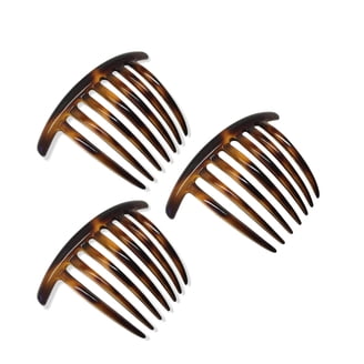 French Celluloid Toothed Hair Combs 8 Inch Set of 2 for Women Men Tortoise Shell Amazon.com : Parcelona French Bordered Large 8” Celluloid  main image 4