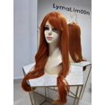 thumbnail image 2 of Peluca Naranja Mate Cabello Liso Largo Sintetica con Fleco naranja Unitalla Lymalimoon SW Lisa Naranja 232, 2 of 5