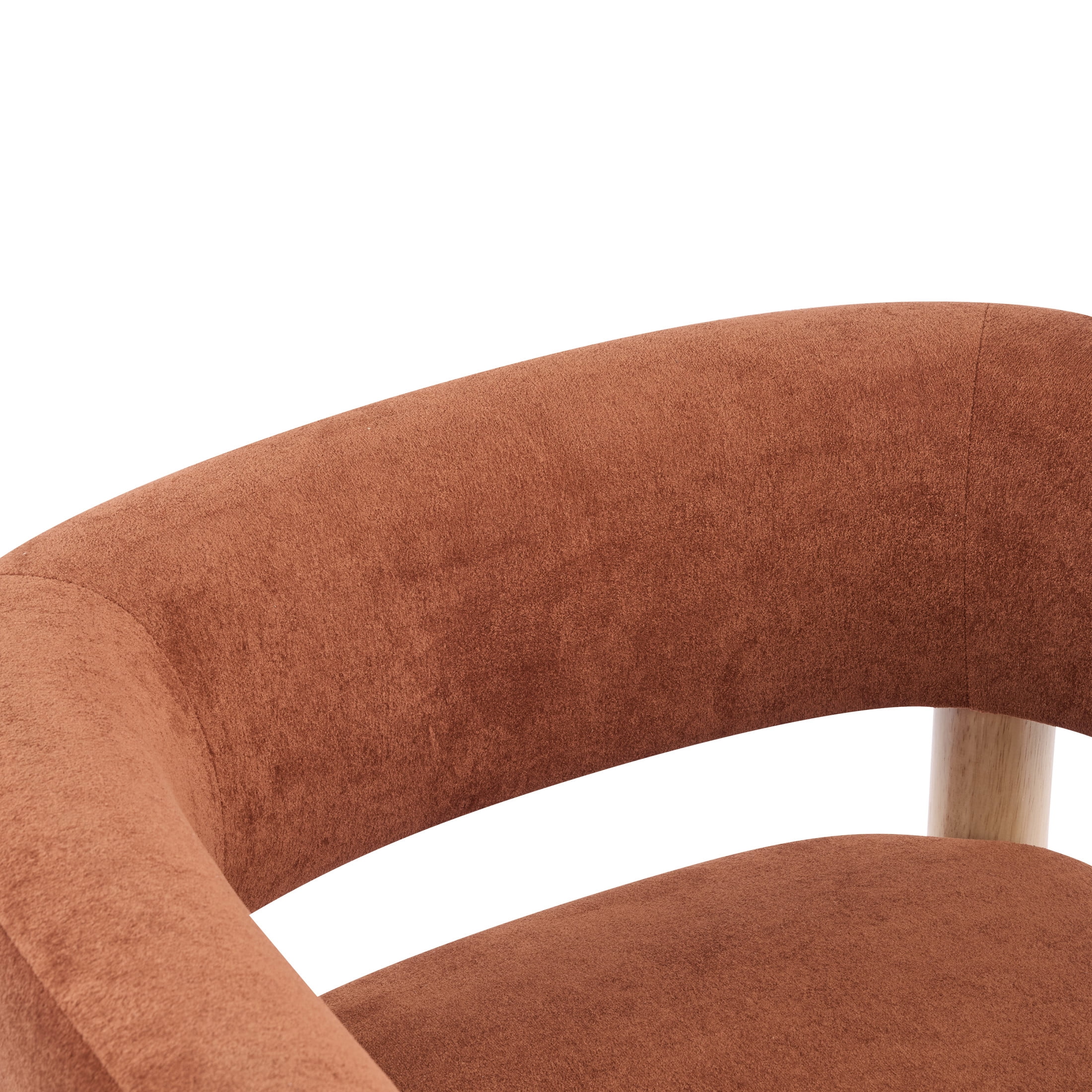 Christopher Knight Home Modern Boucle Upholstered Accent Chair, Lounge Chair with Solid Wood Legs, Burnt Orange, Set of 2