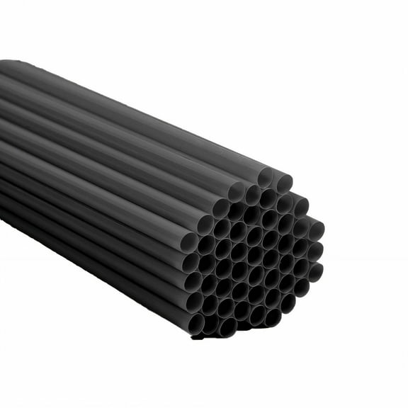 XIRQI 100Pcs Straws Disposable Sturdy Plastic Material Plastic Straws Single-Use Convenience Straws Drinking Plastic,Black