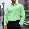 thumbnail image 3 of JTieacloth Dress Shirt Classic Fit Business Casual Formal Wear Comfortable Stretch Fabric Dress Shirts Green, 3 of 5