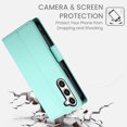 thumbnail image 5 of Compatible with Samsung Galaxy S23 Wallet Case, Classic PU Leather Flip Folio Case with Card Holders Kickstand [Shockproof TPU Inner Shell] Phone Cover for Samsung Galaxy S23, Mint, 5 of 7