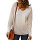 thumbnail image 4 of Camiseta De Manga Larga, Camiseta Suelta Para Mujer, Decoración Con Cuello En V Para Exteriores Para Uso Diario ANGGREK Otros, 4 of 8