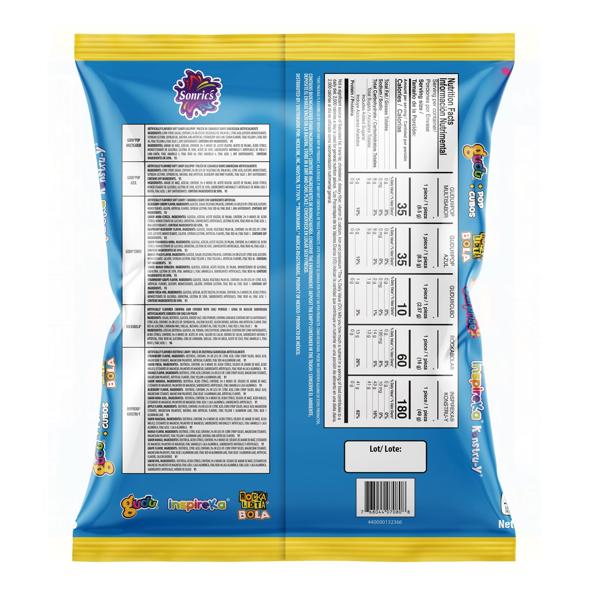 Sonric's Pinata Surprise Candy Mix, Classic Mexican Candy Assortment, 4 lb Bag