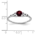 thumbnail image 2 of Auriga Fine Jewelry 14K White Gold Garnet Celtic Knot Ring for Women Size- 7, 2 of 5