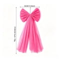thumbnail image 3 of AHGQT Large Fluffy Tulle Topper Bow, 28.7x13.4Inch Christmas Tree Decoration Giant Red Bow, Giant Wreath Wall Decor with Long Streamers for Xmas Home Wedding Car Holiday Decor Supplies, 3 of 7