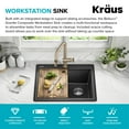 thumbnail image 4 of KRAUS Bellucci 25 Granite Composite WorkstationDrop-In Top MountSingle Bowl Kitchen Sink in Metallic Black with Accessories, 4 of 17