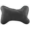 thumbnail image 4 of ZPSHYD Oreiller de Cou de Voiture, 1 appuie-tête de siège de Voiture en Cuir Doux et Respirant, Coussin de Soutien de la tête et du Cou pour chaises de Maison et de Bureau(Gris), 4 of 10