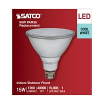 Satco S11487 PAR38 LED Reflector Light Bulbs 15W 4000K 1200L E26 Medium Base (6 Pack)