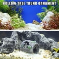 thumbnail image 6 of Aquarium Decorations Hollow Tree Trunk Ornament Resin Fish Accessories Gray Green Blue 3.15" Length, 6 of 7